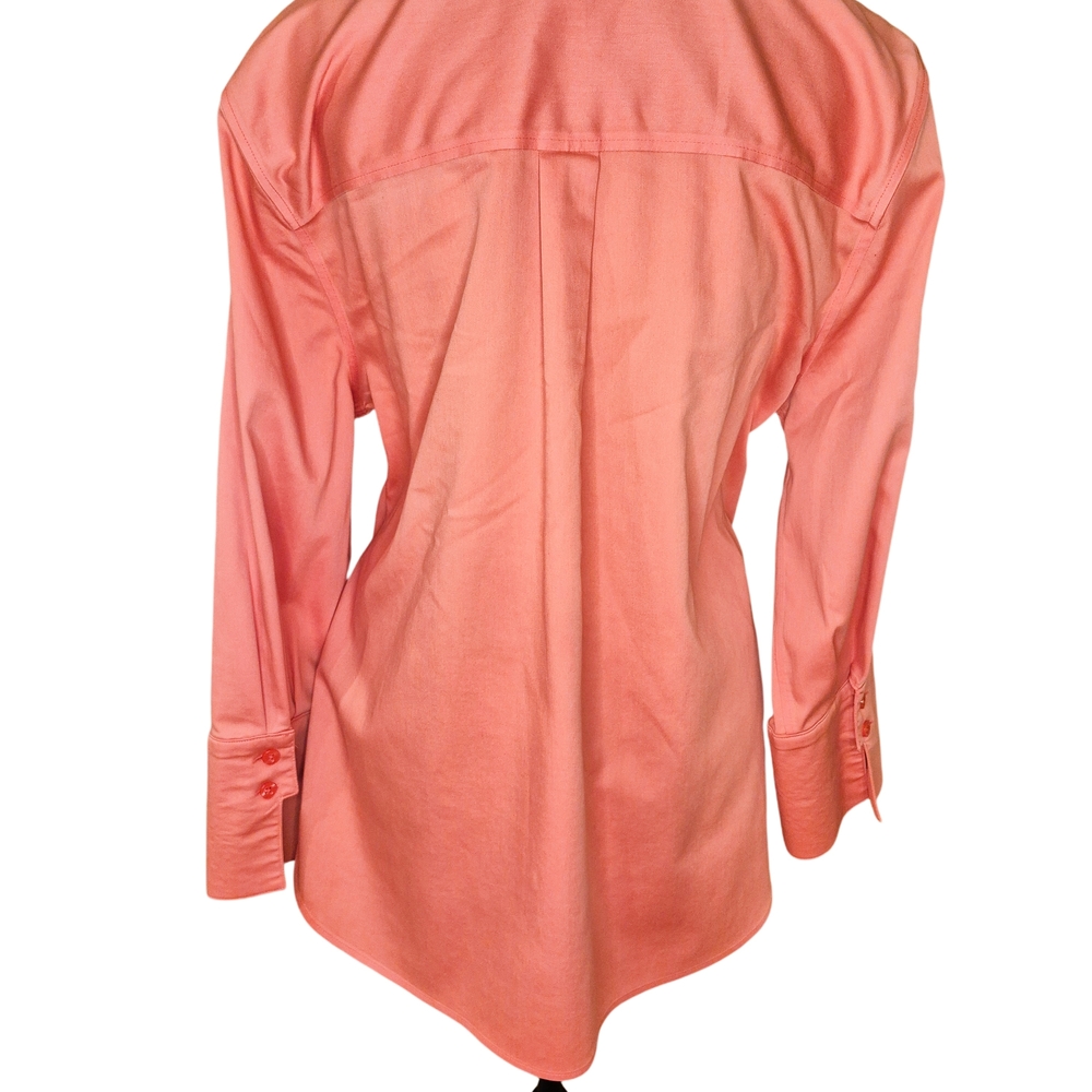 Chico’s No-Iron Chic Stretch Peach Button-Down Blouse Size 2 (US12 Or L) - Picture 2 of 4